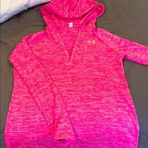 Under Armour long sleeve v-neck with hood athletic